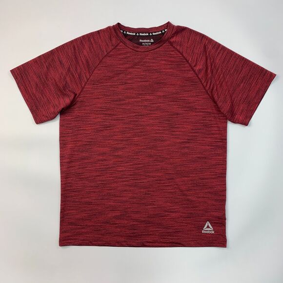 Reebok Crossfit T Shirt Mens M Medium Red Spacedye Stretch Performance Tee - Picture 2 of 11